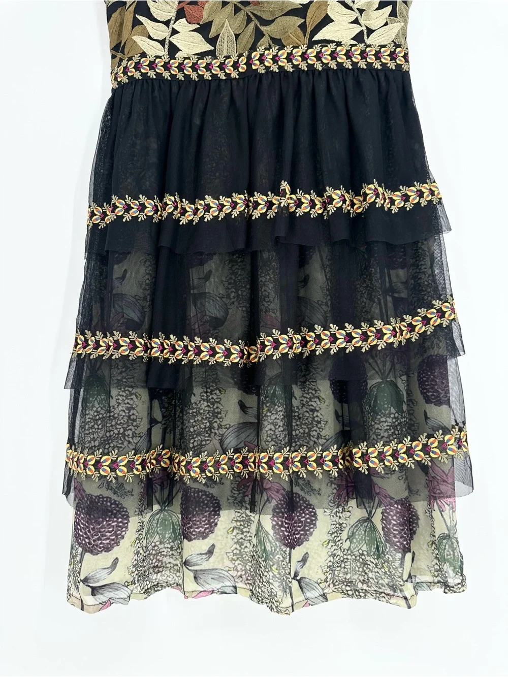 Anthropologie Varun Bahl Embroidered Vigne Dress - Picture 7 of 16